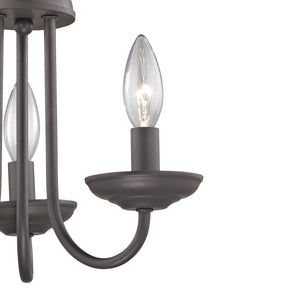 Thomas Lighting Montgomery Three Light Candlestick Chandelier Oil Rubbed Bronze Transitional Ceiling Fixture 1523CH/10