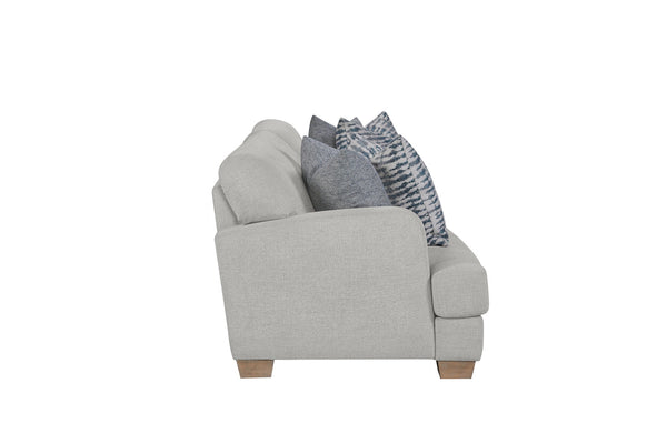 English Elm Sofa Birch Cream White Upholstered - Reversible Seats, High-Density Cushions & 4 Down Pillows B2699P296300