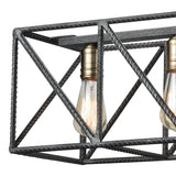 Crossbar 42'' Wide 6-Light Linear Chandelier - Silverdust Iron 15254/6 Elk Lighting