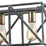 Crossbar 42'' Wide 6-Light Linear Chandelier - Silverdust Iron 15254/6 Elk Lighting