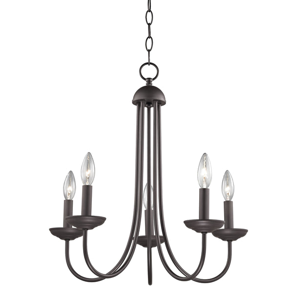 Thomas Lighting Montgomery Five Light Candelabra Chandelier Oil Rubbed Bronze Dining Room Fixture 1525CH/10