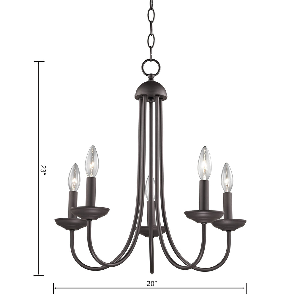 Thomas Lighting Montgomery Five Light Candelabra Chandelier Oil Rubbed Bronze Dining Room Fixture 1525CH/10