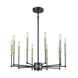 Livingston 29'' Wide 10-Light Chandelier - Matte Black 15277/10 Elk Lighting