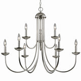 Montgomery 34'' Wide 9-Light Chandelier - Brushed Nickel 1529CH/20 Thomas