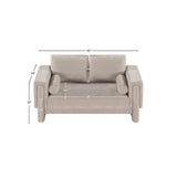 Madeline Beige Chenille Fabric Loveseat 152Beige-L Meridian Furniture