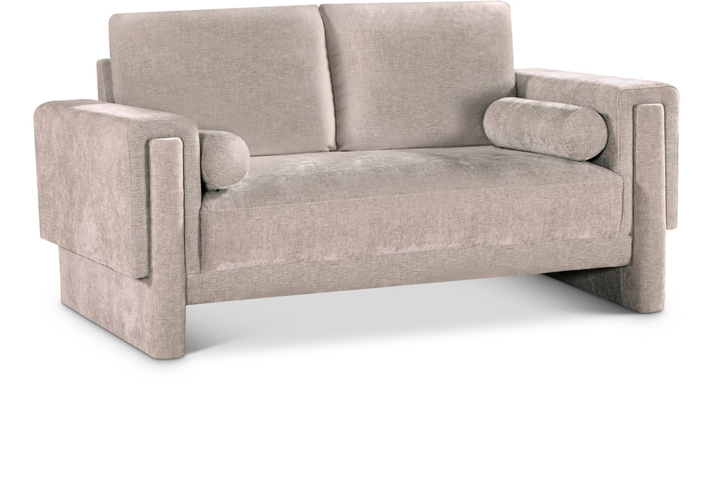 Madeline Beige Chenille Fabric Loveseat 152Beige-L Meridian Furniture