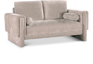 Madeline Beige Chenille Fabric Loveseat 152Beige-L Meridian Furniture