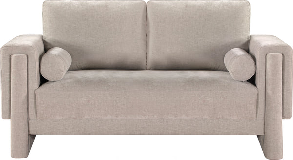 Madeline Beige Chenille Fabric Loveseat 152Beige-L Meridian Furniture
