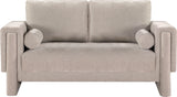 Madeline Beige Chenille Fabric Loveseat 152Beige-L Meridian Furniture