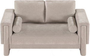 Madeline Beige Chenille Fabric Loveseat 152Beige-L Meridian Furniture