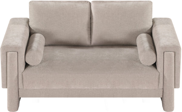 Madeline Beige Chenille Fabric Loveseat 152Beige-L Meridian Furniture