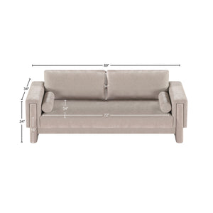 Madeline Beige Chenille Fabric Sofa 152Beige-S Meridian Furniture