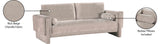 Madeline Beige Chenille Fabric Sofa 152Beige-S Meridian Furniture