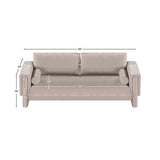 Madeline Beige Chenille Fabric Sofa 152Beige-S Meridian Furniture