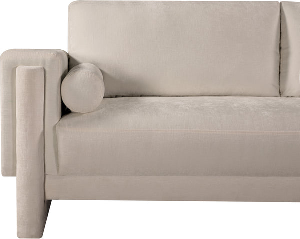 Madeline Beige Chenille Fabric Sofa 152Beige-S Meridian Furniture