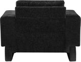 Madeline Black Chenille Fabric Chair 152Black-C Meridian Furniture