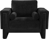 Madeline Black Chenille Fabric Chair 152Black-C Meridian Furniture