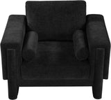 Madeline Black Chenille Fabric Chair 152Black-C Meridian Furniture