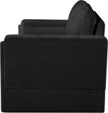 Madeline Black Chenille Fabric Loveseat 152Black-L Meridian Furniture