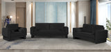 Madeline Black Chenille Fabric Sofa 152Black-S Meridian Furniture