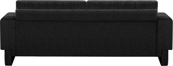 Madeline Black Chenille Fabric Sofa 152Black-S Meridian Furniture