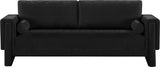 Madeline Black Chenille Fabric Sofa 152Black-S Meridian Furniture