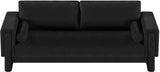 Madeline Black Chenille Fabric Sofa 152Black-S Meridian Furniture