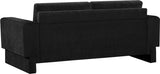 Madeline Black Chenille Fabric Sofa 152Black-S Meridian Furniture