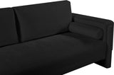 Madeline Black Chenille Fabric Sofa 152Black-S Meridian Furniture