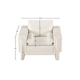 Madeline Cream Chenille Fabric Chair 152Cream-C Meridian Furniture