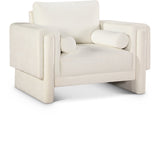 Madeline Cream Chenille Fabric Chair 152Cream-C Meridian Furniture