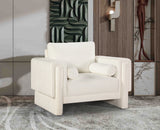 Madeline Cream Chenille Fabric Chair 152Cream-C Meridian Furniture