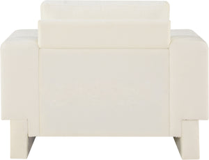 Madeline Cream Chenille Fabric Chair 152Cream-C Meridian Furniture