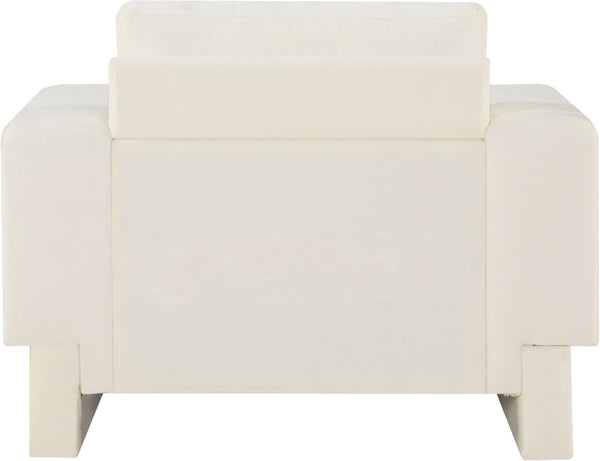 Madeline Cream Chenille Fabric Chair 152Cream-C Meridian Furniture