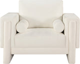 Madeline Cream Chenille Fabric Chair 152Cream-C Meridian Furniture