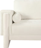 Madeline Cream Chenille Fabric Chair 152Cream-C Meridian Furniture