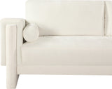 Madeline Cream Chenille Fabric Loveseat 152Cream-L Meridian Furniture