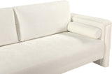 Madeline Cream Chenille Fabric Loveseat 152Cream-L Meridian Furniture