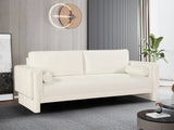 Madeline Cream Chenille Fabric Sofa 152Cream-S Meridian Furniture