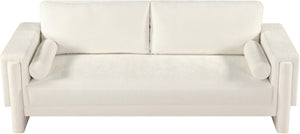 Madeline Cream Chenille Fabric Sofa 152Cream-S Meridian Furniture