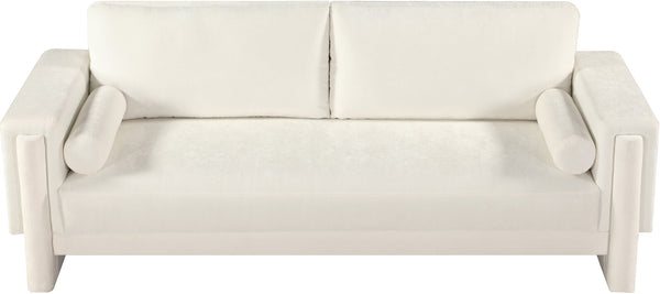 Madeline Cream Chenille Fabric Sofa 152Cream-S Meridian Furniture