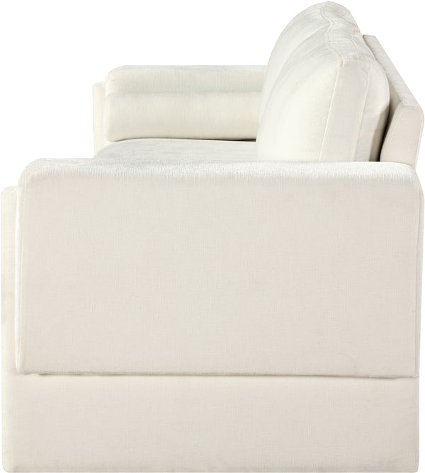 Madeline Cream Chenille Fabric Sofa 152Cream-S Meridian Furniture