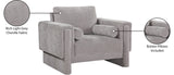 Madeline Grey Chenille Fabric Chair 152Grey-C Meridian Furniture