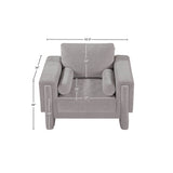 Madeline Grey Chenille Fabric Chair 152Grey-C Meridian Furniture