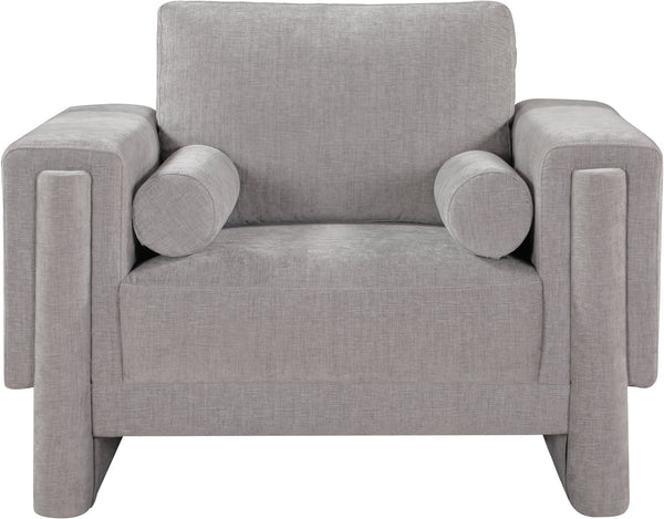 Madeline Grey Chenille Fabric Chair 152Grey-C Meridian Furniture