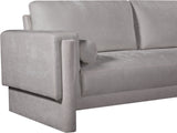 Madeline Grey Chenille Fabric Loveseat 152Grey-L Meridian Furniture