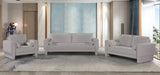 Madeline Grey Chenille Fabric Loveseat 152Grey-L Meridian Furniture