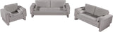 Madeline Grey Chenille Fabric Loveseat 152Grey-L Meridian Furniture