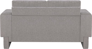 Madeline Grey Chenille Fabric Loveseat 152Grey-L Meridian Furniture