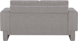 Madeline Grey Chenille Fabric Loveseat 152Grey-L Meridian Furniture